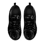 Black Rose Print Black Sneakers