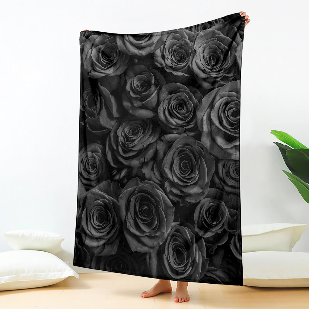 Black Rose Print Blanket