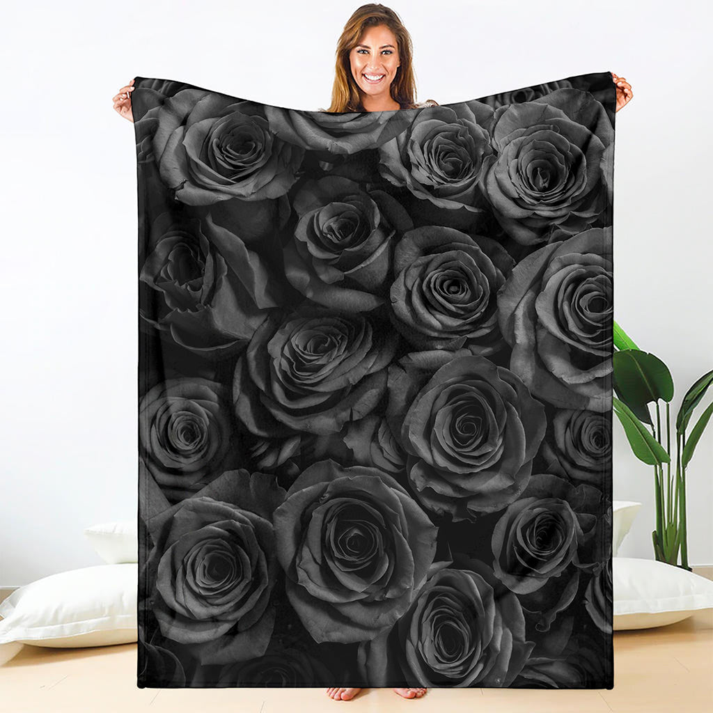 Black Rose Print Blanket