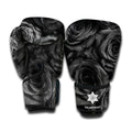Black Rose Print Boxing Gloves