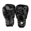 Black Rose Print Boxing Gloves