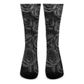 Black Rose Print Crew Socks
