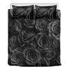 Black Rose Print Duvet Cover Bedding Set