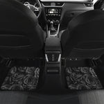 Black Rose Print Front and Back Car Floor Mats