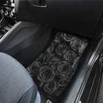 Black Rose Print Front and Back Car Floor Mats