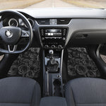 Black Rose Print Front Car Floor Mats