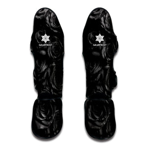 Black Rose Print Muay Thai Shin Guard