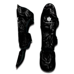 Black Rose Print Muay Thai Shin Guard