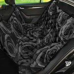 Black Rose Print Pet Car Back Seat Cover