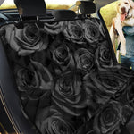 Black Rose Print Pet Car Back Seat Cover