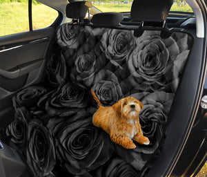 Black Rose Print Pet Car Back Seat Cover