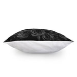 Black Rose Print Pillow Cover