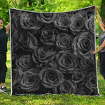 Black Rose Print Quilt