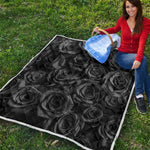 Black Rose Print Quilt