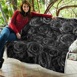 Black Rose Print Quilt