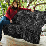 Black Rose Print Quilt