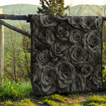 Black Rose Print Quilt