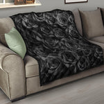 Black Rose Print Quilt
