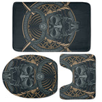Black Samurai Mask Print 3 Piece Bath Mat Set