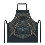 Black Samurai Mask Print Apron