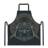 Black Samurai Mask Print Apron