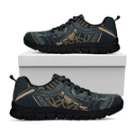 Black Samurai Mask Print Black Sneakers