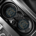Black Samurai Mask Print Car Coasters