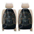Black Samurai Mask Print Car Seat Organizers