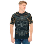 Black Samurai Mask Print Men's T-Shirt