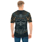 Black Samurai Mask Print Men's T-Shirt