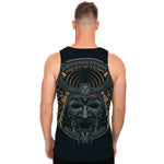 Black Samurai Mask Print Men's Tank Top