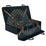 Black Samurai Mask Print Pet Car Back Seat Cover