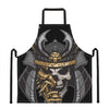 Black Samurai Skull Print Apron