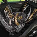 Black Samurai Skull Print Pet Car Back Seat Cover