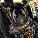 Black Samurai Skull Print Pet Car Back Seat Cover