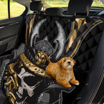 Black Samurai Skull Print Pet Car Back Seat Cover