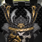 Black Samurai Skull Print Pet Car Back Seat Cover