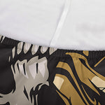 Black Samurai Skull Print Sofa Cover