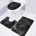 Black Snake Print 3 Piece Bath Mat Set