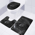 Black Snake Print 3 Piece Bath Mat Set