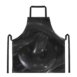 Black Snake Print Apron