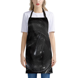 Black Snake Print Apron