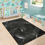 Black Snake Print Area Rug