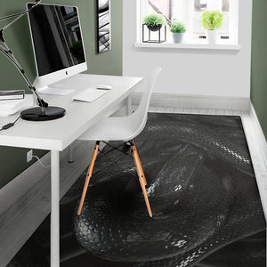 Black Snake Print Area Rug