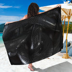 Black Snake Print Beach Sarong Wrap