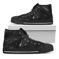 Black Snake Print Black High Top Sneakers