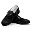 Black Snake Print Black Slip On Shoes