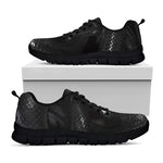 Black Snake Print Black Sneakers