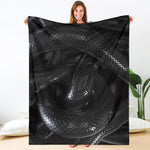 Black Snake Print Blanket