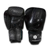 Black Snake Print Boxing Gloves